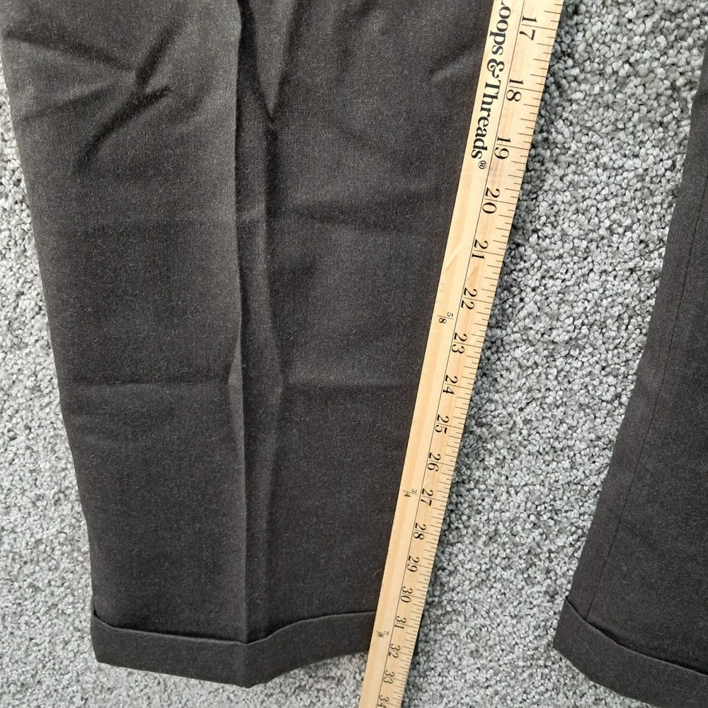 Jos A Bank Executive Collection Mens Pleated Cuffed Dress Pants Brown 34x32